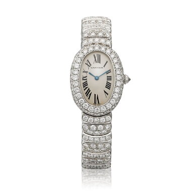 View full screen - View 1 of Lot 247. 'Baignoire' Diamond Wristwatch | 卡地亞 | 'Baignoire' 鑽石腕錶.