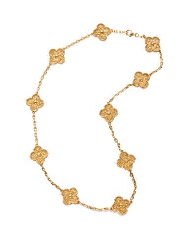 View full screen - View 1 of Lot 5. GOLD 'VINTAGE ALHAMBRA' NECKLACE, VAN CLEEF & ARPELS.