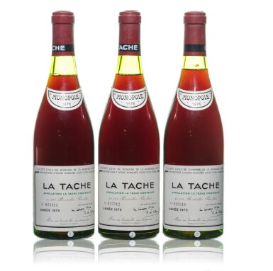 View full screen - View 1 of Lot 76. La Tâche 1976 Domaine de la Romanée-Conti (3 BT).