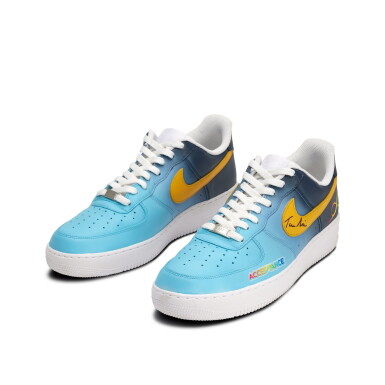 View full screen - View 1 of Lot 110. Taylor Jenkins Memphis Grizzlies 2024-2025 Game Issued Custom Air Force 1s | To The Max Foundation.