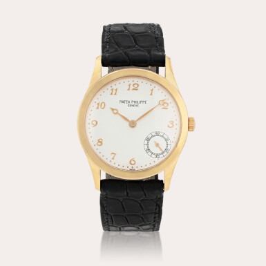 View full screen - View 1 of Lot 367. Calatrava, reference 5026 Montre bracelet en or rose| Pink gold wristwatch Vers 2001 | Circa 2001.