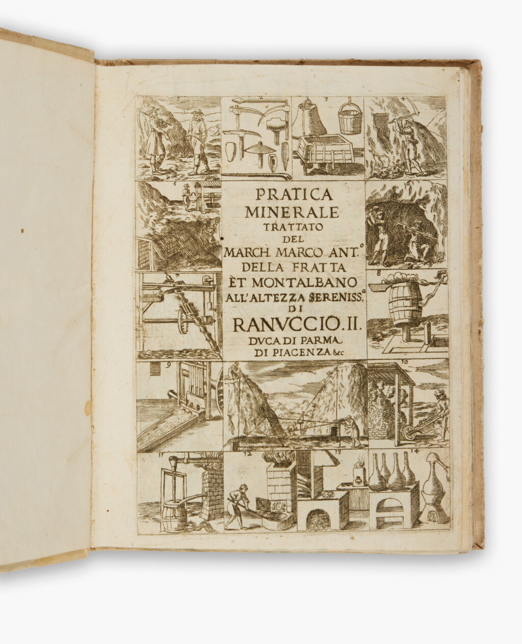 View full screen - View 1 of Lot 88. Della Fratta et Montalbano, Marco Antonio | Pratica minerale, first edition.