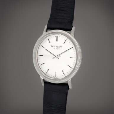 View full screen - View 1 of Lot 238. Calatrava, Reference 3569/3 | A white gold wristwatch | Circa 1979.