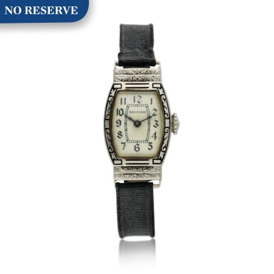 View full screen - View 1 of Lot 162. A white gold wristwatch, Circa 1925 .