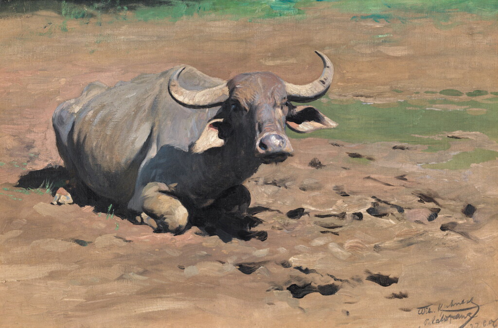 View full screen - View 1 of Lot 30. WILHELM KUHNERT | Resting Buffalo.