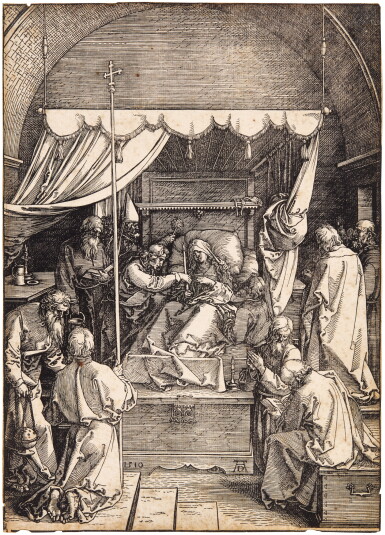 View full screen - View 1 of Lot 8. The Death of the Virgin (B. 93; M., Holl. 205).