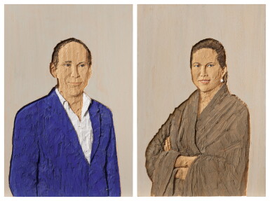 View full screen - View 1 of Lot 29. Mann & Frau (Dyptichon) (Man & Woman (Dyptich)).