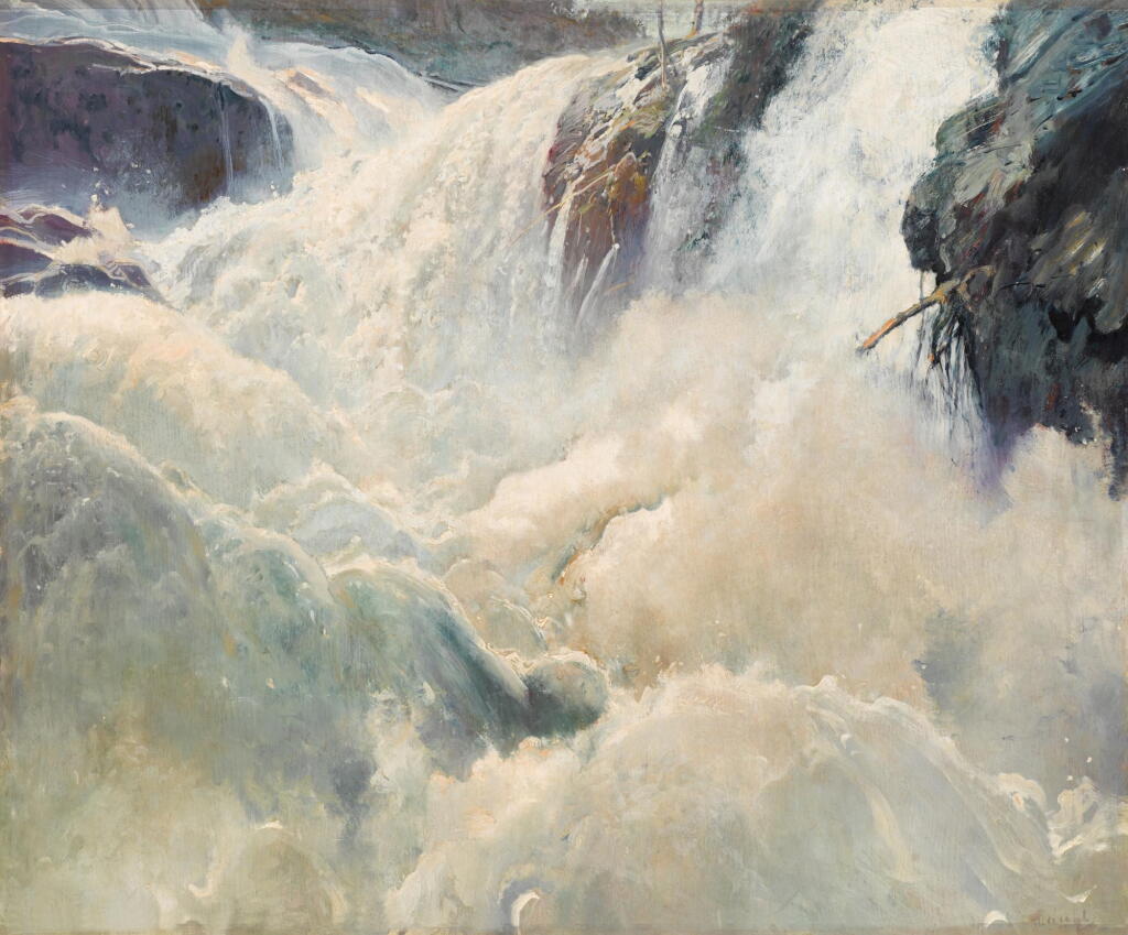 View full screen - View 1 of Lot 99. FREDERICK JUDD WAUGH | A waterfall.