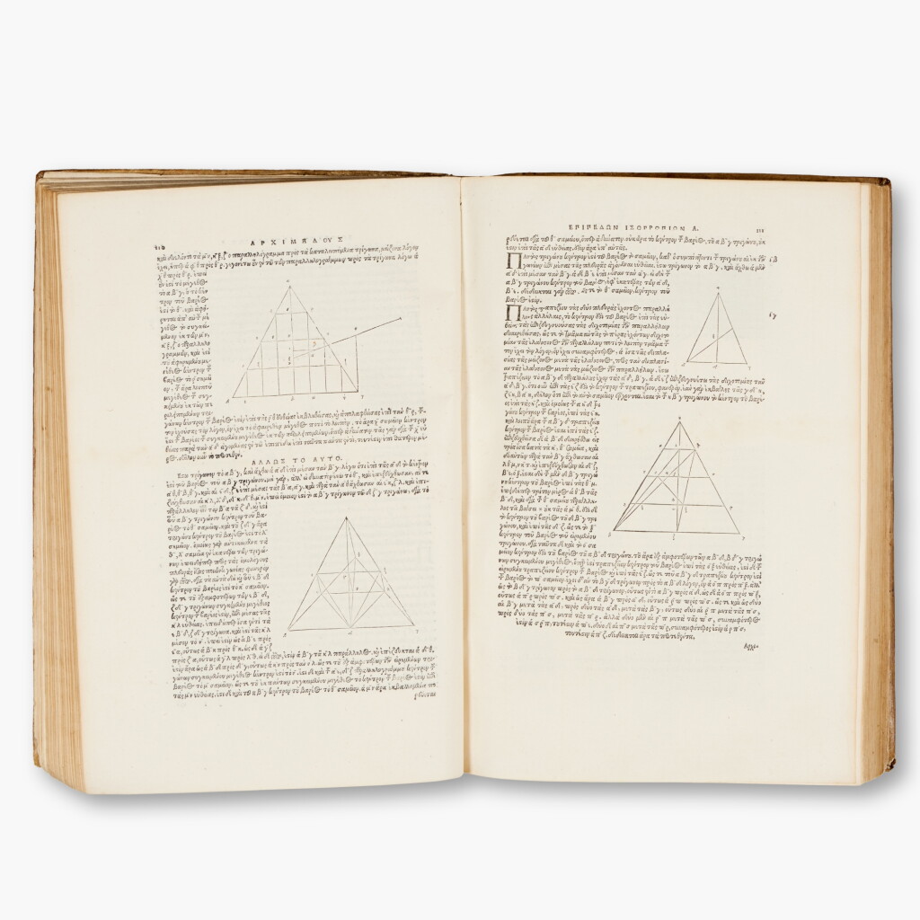 View full screen - View 1 of Lot 11. Archimedes | Opera ..., Basel, 1544, three works in one volume, editiones principes.