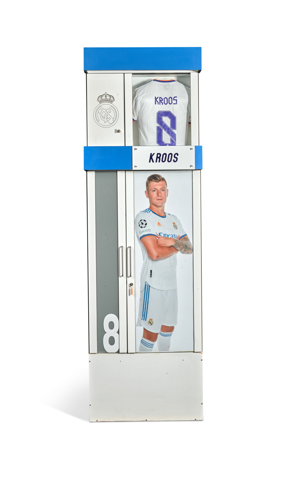 View full screen - View 1 of Lot 8. First Team Locker #8: The Real Madrid Santiago Bernabéu Stadium 2001/02 - 2021/22 | Toni Kroos, Kaká, Fernando Gago, Émerson, Júlio Baptista, Fernando Morientes, Steve McManaman.