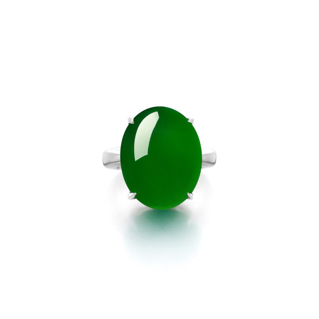 View full screen - View 1 of Lot 321. Jadeite Ring | 天然翡翠 戒指.