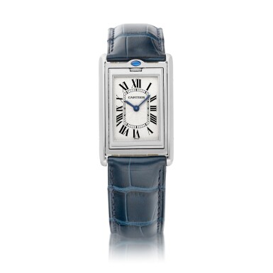 View full screen - View 1 of Lot 8056. Tank Basulante, Reference 2390 | A stainless steel reversible wristwatch, Circa 1999 | 卡地亞 型號2390 | 精鋼可翻轉腕錶,約1999年製.