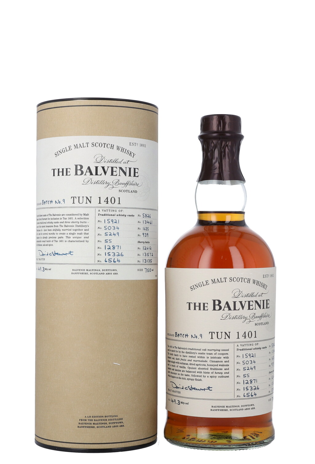 View full screen - View 1 of Lot 5062. The Balvenie Tun 1401 Batch No.9 49.3 abv NV (1 BT75).