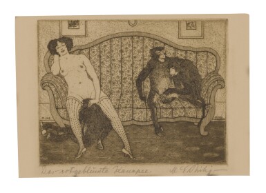 View full screen - View 1 of Lot 102. Das rotgeblümte Kanapee.