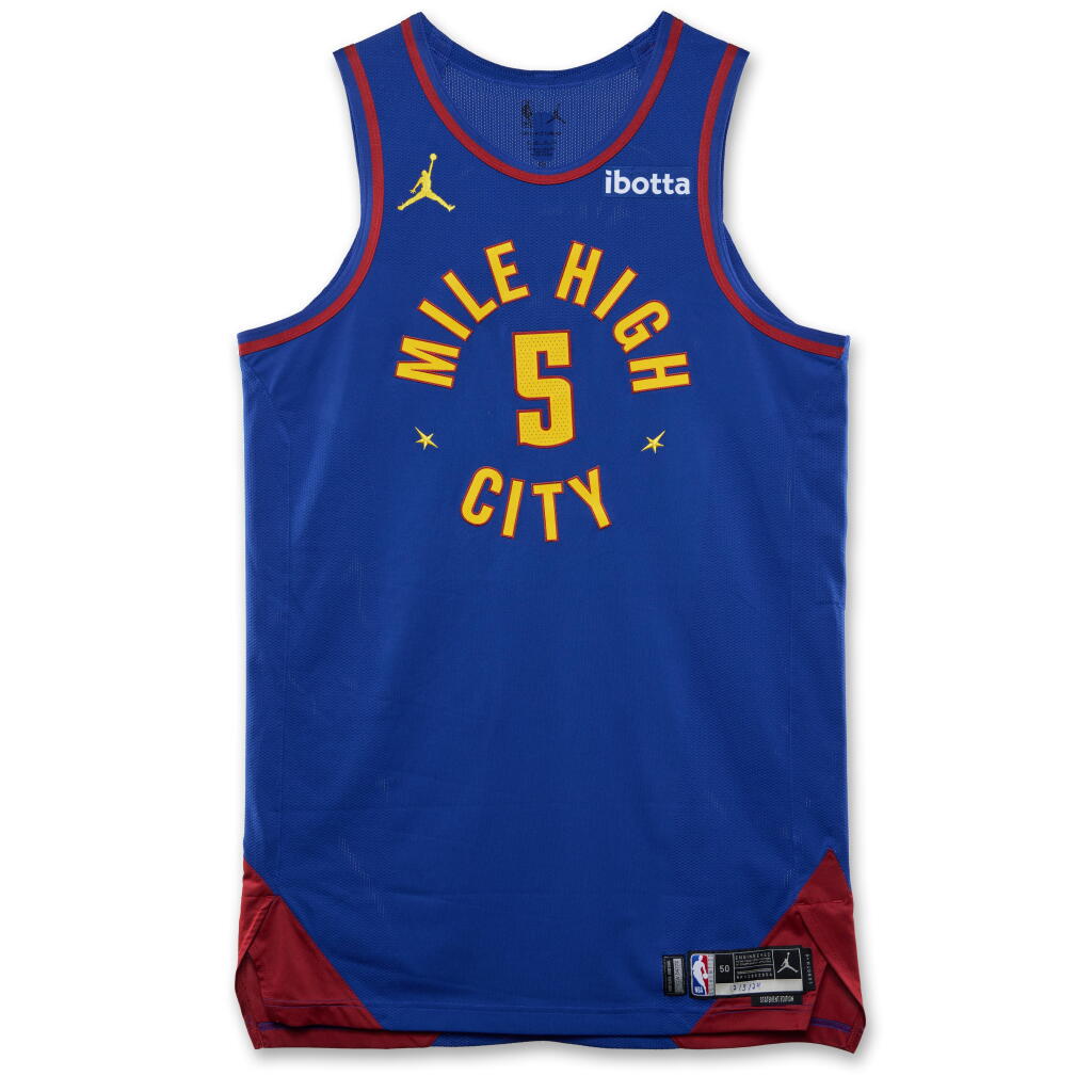 View full screen - View 1 of Lot 191. Hunter Tyson Denver Nuggets 2024-2025 Emirates NBA Cup Game Issued Statement Edition Jersey .