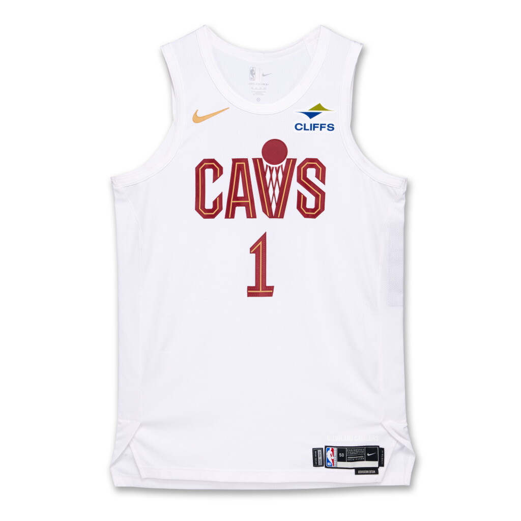 View full screen - View 1 of Lot 64. Max Strus Cleveland Cavaliers 2025 NBA Playoffs Eastern Conference Round 1 Game Worn Association Edition Jersey | Game 1.