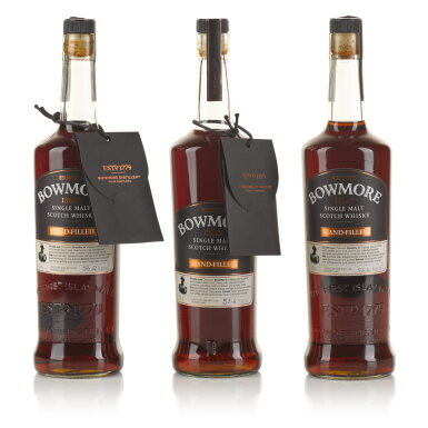 View full screen - View 1 of Lot 85. Bowmore Hand-Filled Single Cask #1215 53.2 abv 1997 (3 BT 70cl).