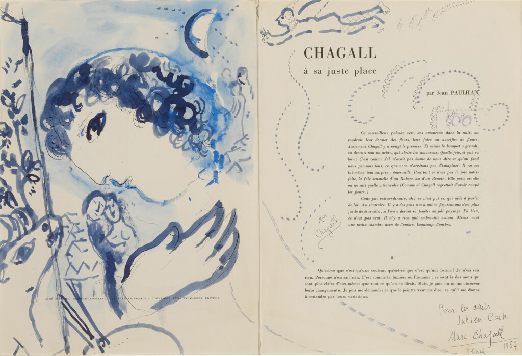 View full screen - View 1 of Lot 24. Profil bleu du peintre pour les amis Cain.
