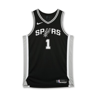 View full screen - View 1 of Lot 12. Victor Wembanyama San Antonio Spurs 2024-2025 Game Worn Icon Edition Jersey | Double-Double | 8 Blocks .