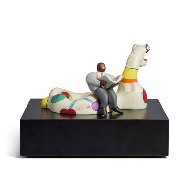 View full screen - View 1 of Lot 836. Serpent and Daddy (Homme lisant sur un serpent).