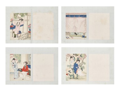 View full screen - View 1 of Lot 2613. 佚名(清) 秘戲圖|Anonymous (Qing Dynasty), Subtle Pleasures.