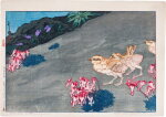 Yoshida Hiroshi (1876-1950) | Snow Grouse and Dicentra Flowers (Raicho to komagusa) | Taisho period, early 20th century