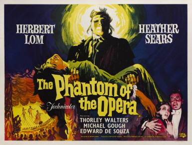 View full screen - View 1 of Lot 61. THE PHANTOM OF THE OPERA (1962) POSTER, BRITISH.