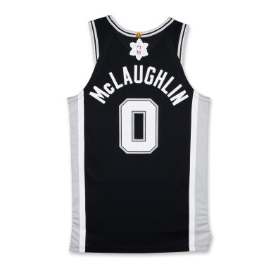 View full screen - View 1 of Lot 44. Jordan McLaughlin ‘Christmas Day’ San Antonio Spurs 2025-2026 Game Issued Icon Edition Jersey | Probable Wear.