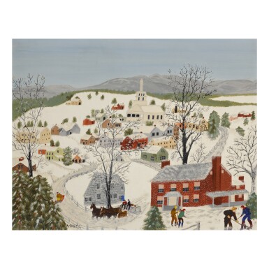 View full screen - View 1 of Lot 68. ANNA MARY ROBERTSON (GRANDMA) MOSES | DEEP SNOW .