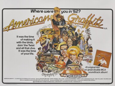View full screen - View 1 of Lot 254. AMERICAN GRAFFITI (1973) POSTER, BRITISH.
