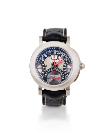 View full screen - View 1 of Lot 6. Arena Chrono Quattro Retro, Ref. ABC.Y.80 Chronographe bracelet en titane avec date et indications retrogrades | Titanium chronograph wristwatch with jumping hour and retrograde date Vers 2008 | Circa 2008 .