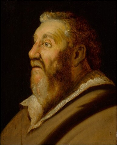 View full screen - View 1 of Lot 48. Study of a man looking up.