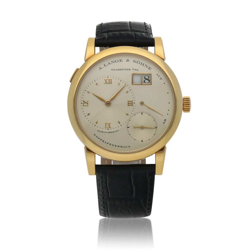 View full screen - View 1 of Lot 2. Lange 1, Ref. 101.021, Yellow gold wristwatch with digital date display and power reserve indication Circa 2001 | 朗格 | 101.021型號「Lange 1」黃金腕錶備數字日期及動力儲存顯示,約2001年製.