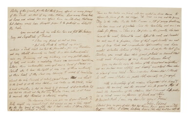 View full screen - View 1 of Lot 1112. Adams, John | A keystone letter in the Adams-Rush correspondence.