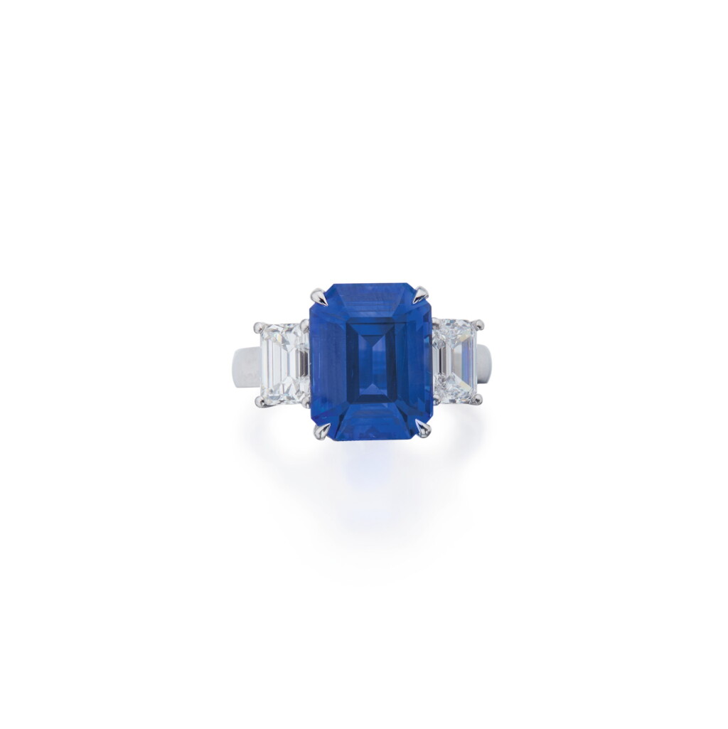 View full screen - View 1 of Lot 5. Sapphire and Diamond Ring.