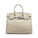Sauge Birkin 35cm in Taurillion Clemence Leather with Palladium Hardware, 2016