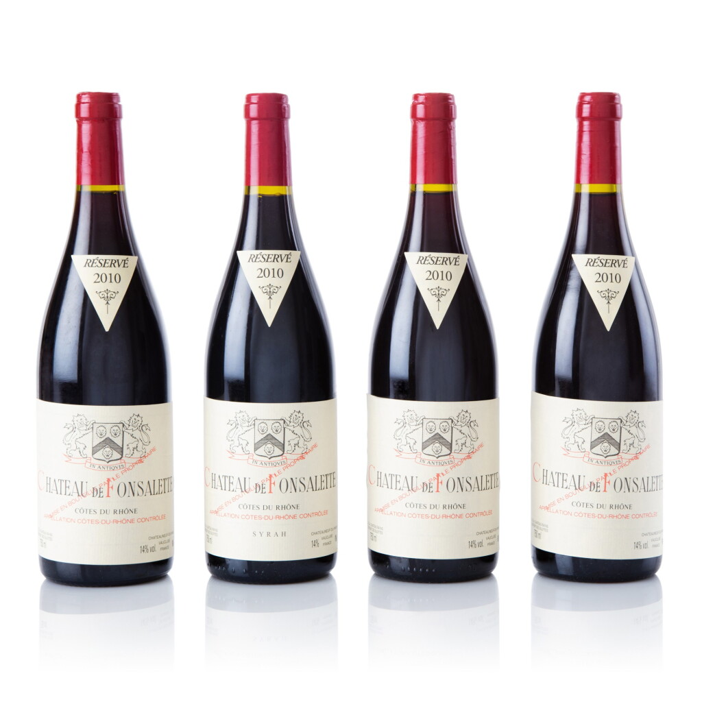 View full screen - View 1 of Lot 58. Château de Fonsalette, Syrah 2010 (1 BT) & Château de Fonsalette 2010 (3 BT) .