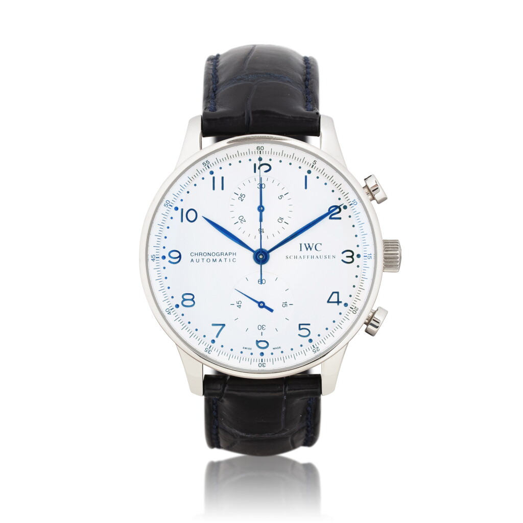 View full screen - View 1 of Lot 1065. Portugeiser Chronograph, Ref. IW371417 Chronographe bracelet en acier | Stainless steel chronograph wristwatch Vers 2004 | Circa 2004.