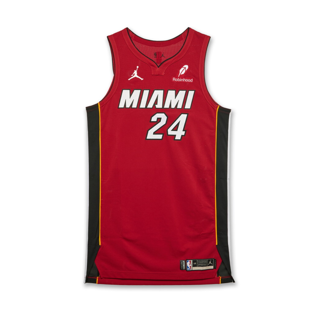 View full screen - View 1 of Lot 129. Haywood Highsmith Miami Heat 2025 NBA Playoffs Eastern Conference Round 1 Game Worn Statement Edition Jersey | Game 1 .