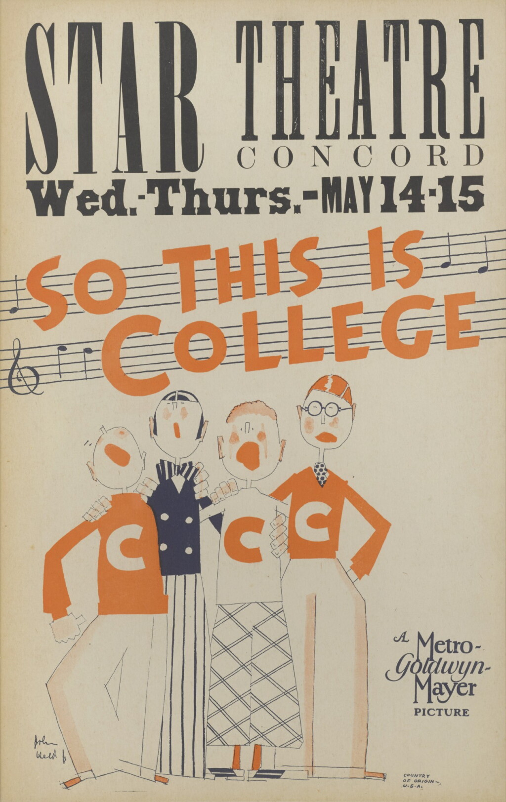 View full screen - View 1 of Lot 140. SO THIS IS COLLEGE (1929) POSTER, US.
