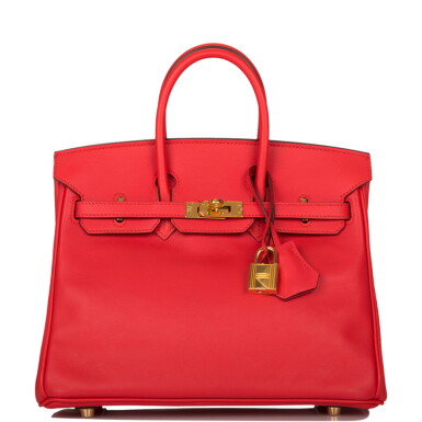 View full screen - View 1 of Lot 110. Rouge Tomate Birkin 25cm in Swift Leather with Gold Hardware, 2017.