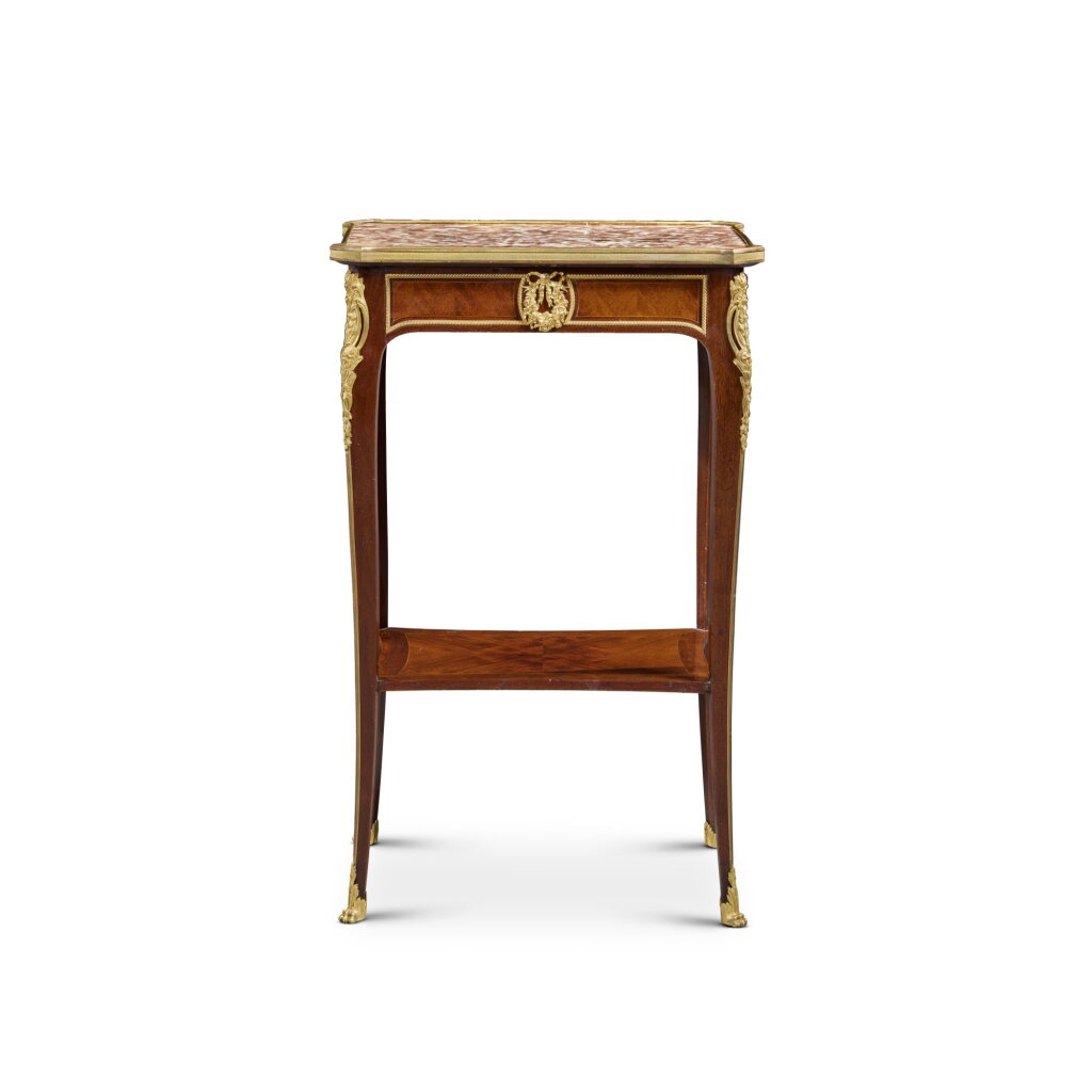 View full screen - View 1 of Lot 688. A French Gilt-Bronze Mounted Inlaid Mahogany Side Table, by Paul Sormani, Third Quarter 19th Century .