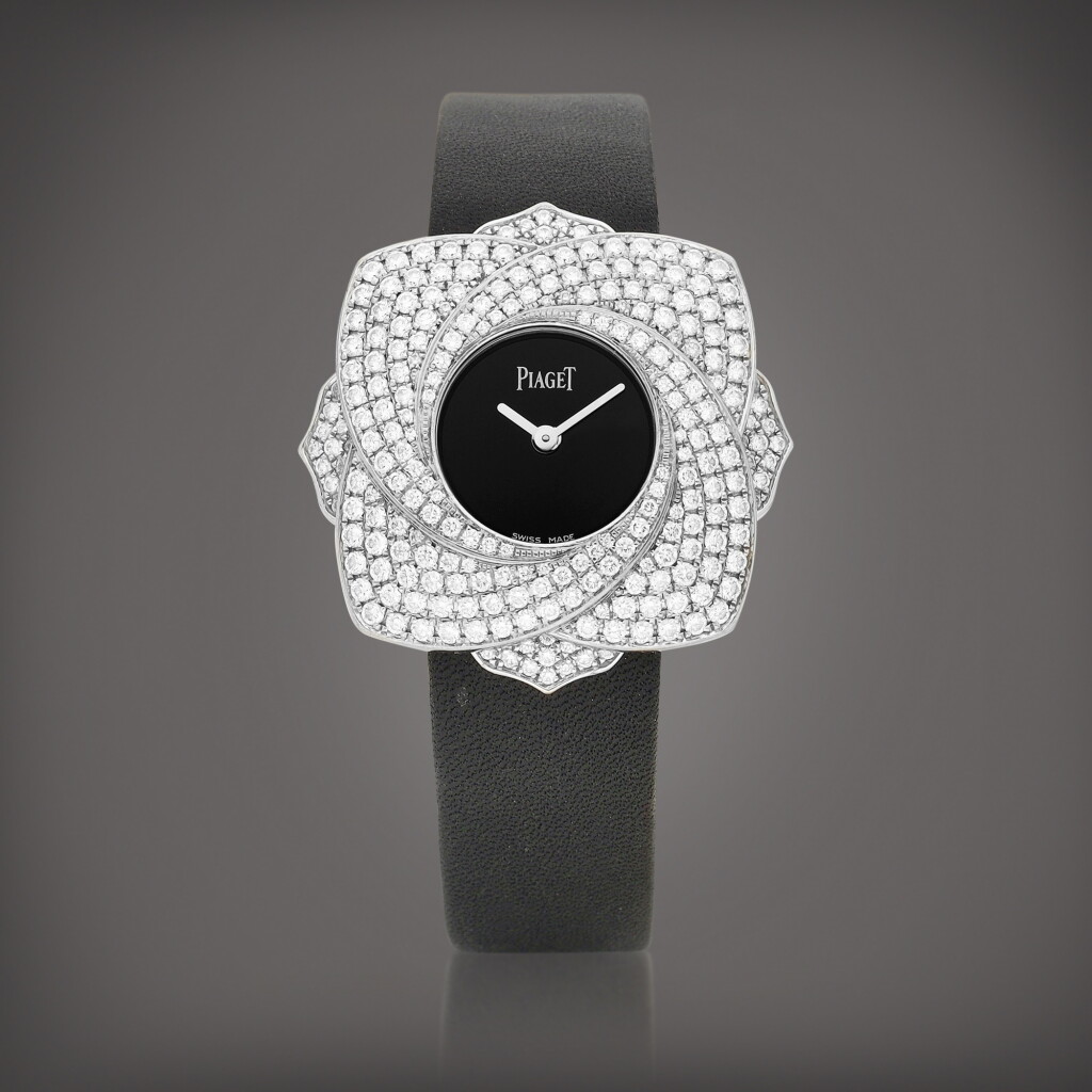 View full screen - View 1 of Lot 8795. Limelight, Reference 11011 | A white gold and diamond-set wristwatch with rotating case, Circa 2013 | 伯爵 | Limelight 型號11011 | 白金鑲鑽石腕錶,備迴轉錶殼,約2013年製.