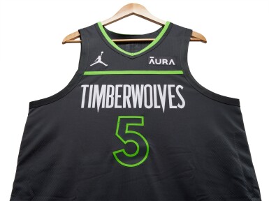 View full screen - View 1 of Lot 17. Anthony Edwards Minnesota Timberwolves 2023-2024 Game Worn Statement Edition Jersey.