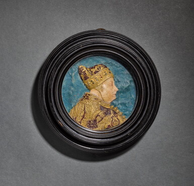 View full screen - View 1 of Lot 100. Medallion with a profile portrait of Doge Francesco Foscari (1373–1457).