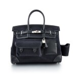Noir Swift and Toile Birkin Cargo 35 Palladium Hardware, 2021