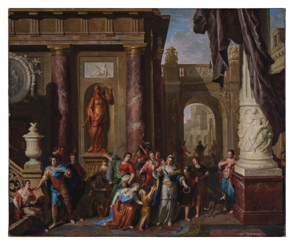 View full screen - View 1 of Lot 46. Mythological Scene in a Palace Courtyard.