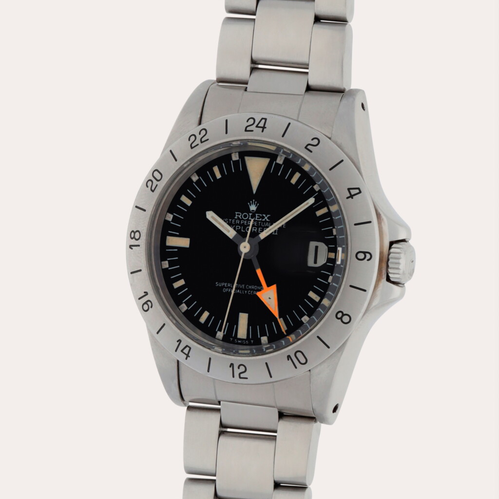 全萤幕检视 - 查看342Exlorer II, Reference 1665 | A stainless steel wirstwatch with date, 24-hour indication and bracelet | Circa 1974的1