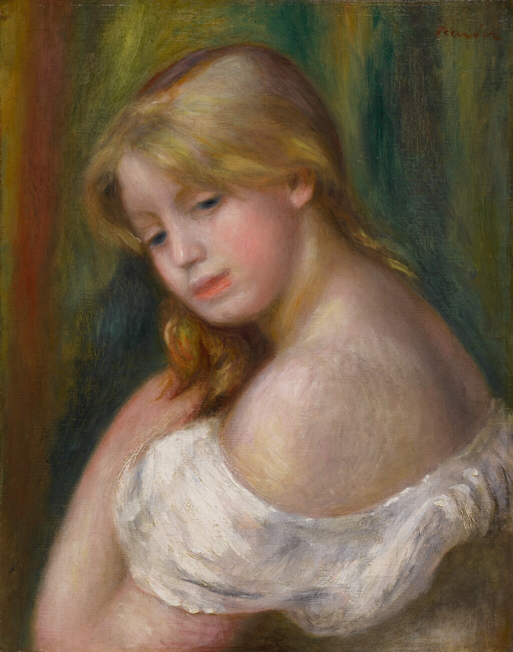 View full screen - View 1 of Lot 9. Buste de jeune femme à l'épaule nue (Jeune fille à sa toilette).