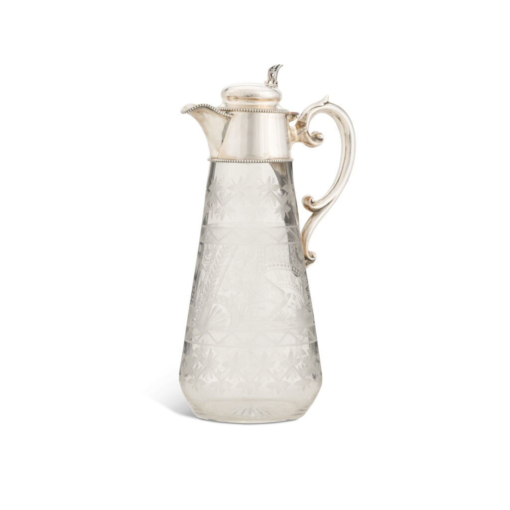 View full screen - View 1 of Lot 83. A Victorian silver-mounted glass claret jug, W. & G. Sissons, Sheffield, 1899.